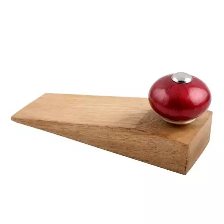Neon Cherry Round Ceramic Wooden Door Stopper